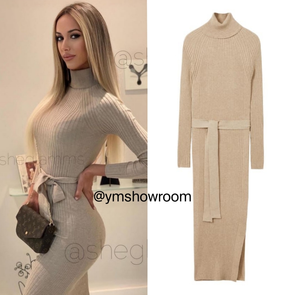 🔥Last 3🔥MANGO Ribbed sweater dress